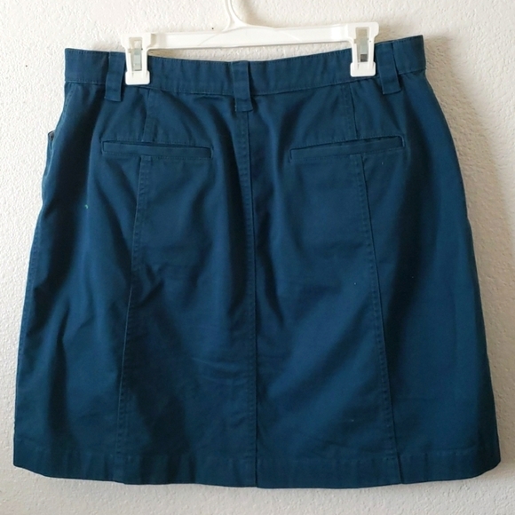 L.L. Bean Perfect Fit Evergreen Cotton Blend Mini Skirt Size 16P - Picture 2 of 7